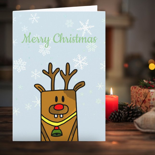Cartes Pour Fêtes Annuelles Fantastiques Snowflakes Reindeuses Enfants Joyeux  (Créateur téléchargé)