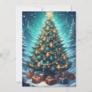 Cartes Pour Fêtes Annuelles Fantasy Xmas Tree