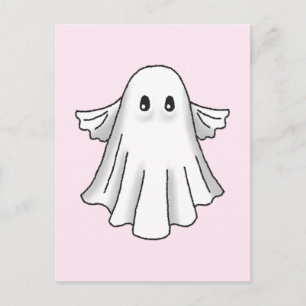 Cartes Pour Fêtes Annuelles Fantôme d'Halloween incroyablement mignon