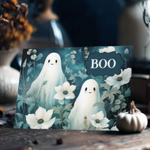 Cartes Pour Fêtes Annuelles Fantômes Floraux Maussades Halloween