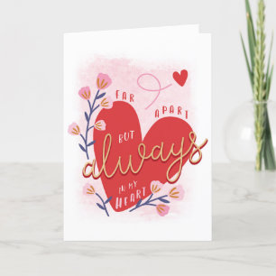 Cartes Pour Fêtes Annuelles Far Apart Valentine's Day Card