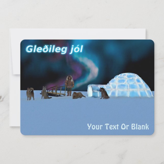 Cartes Pour Fêtes Annuelles Far North Christmas - Gleðileg Jól (Devant)