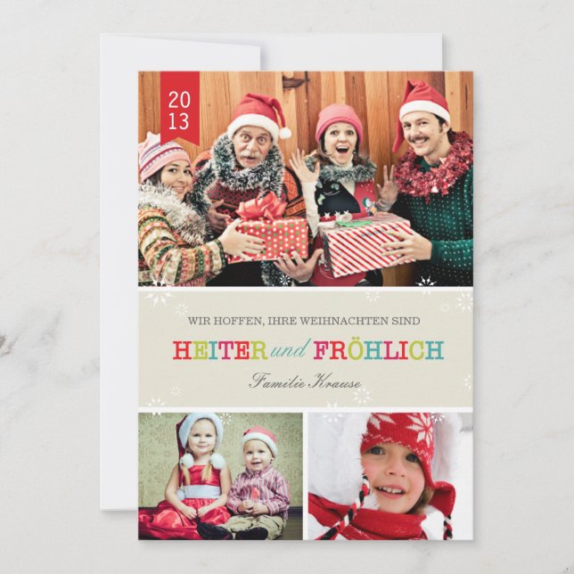 Cartes Pour Fêtes Annuelles Farbenreich Foto Weihnachtskarte (Devant)