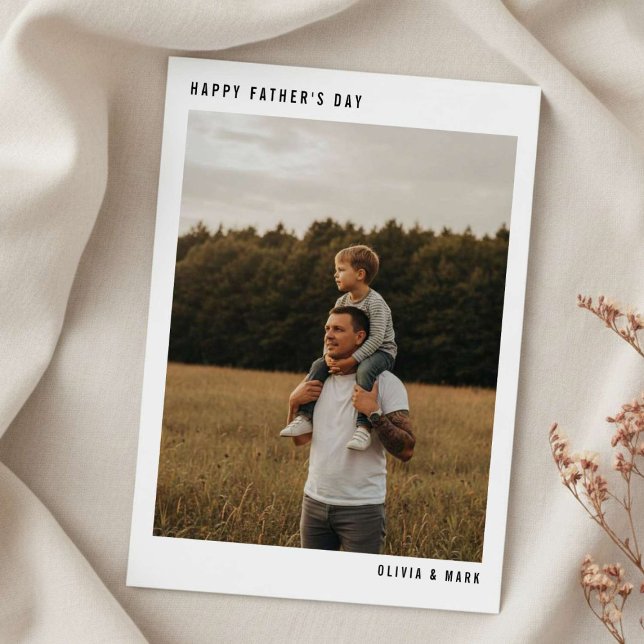 Cartes Pour Fêtes Annuelles Father’s Day Custom Photo Collage Modern Simple (Créateur téléchargé)