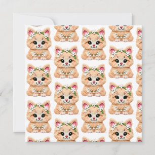 Cartes Pour Fêtes Annuelles Faux Yarn Notch-Hook Noël Chat – Vacances Cosy