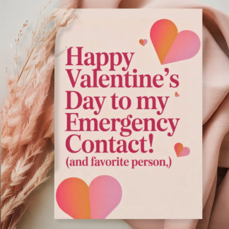 Cartes Pour Fêtes Annuelles Favorite Person Cute Hearts Funny Retro Valentines