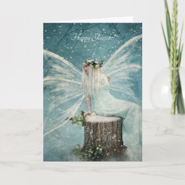 Cartes Pour Fêtes Annuelles fée de la neige (Devant)