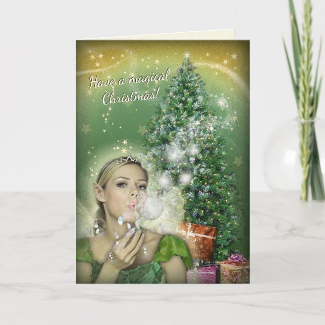 Cartes Pour Fêtes Annuelles Fée de Noël (Devant)