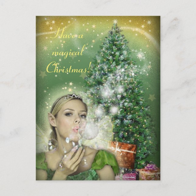 Cartes Pour Fêtes Annuelles Fée de Noël (Devant)