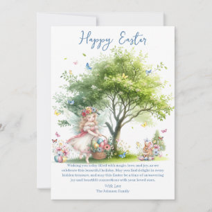 Cartes Pour Fêtes Annuelles Fée de printemps de Pâques à l'aquarelle