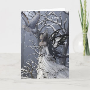 Cartes Pour Fêtes Annuelles fée des papillons d'hiver