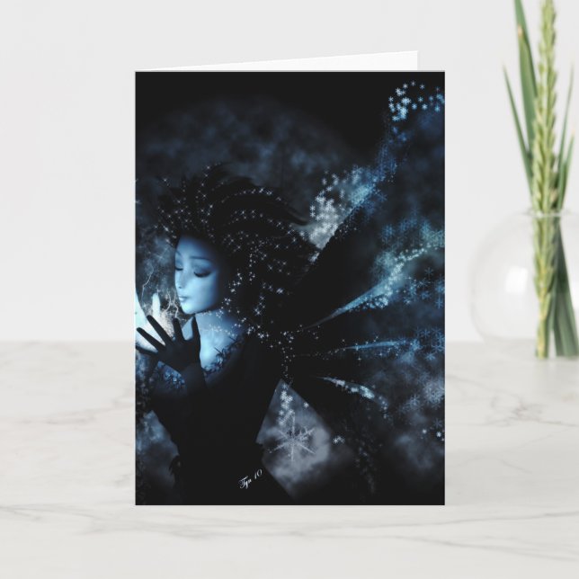 Cartes Pour Fêtes Annuelles Fée d'hiver (Devant)
