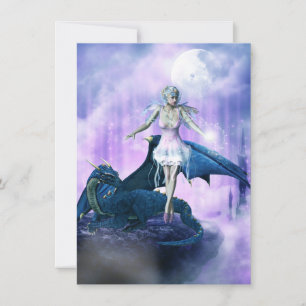 Cartes Pour Fêtes Annuelles Fée du dragon de glace