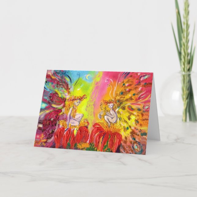 CARTES POUR FÊTES ANNUELLES FÉES DE L'AUBE (Devant)