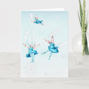 Cartes Pour Fêtes Annuelles Fées de neige