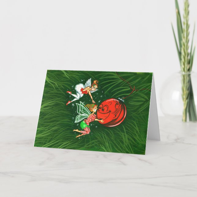 Cartes Pour Fêtes Annuelles Fées d'ornement (Devant)
