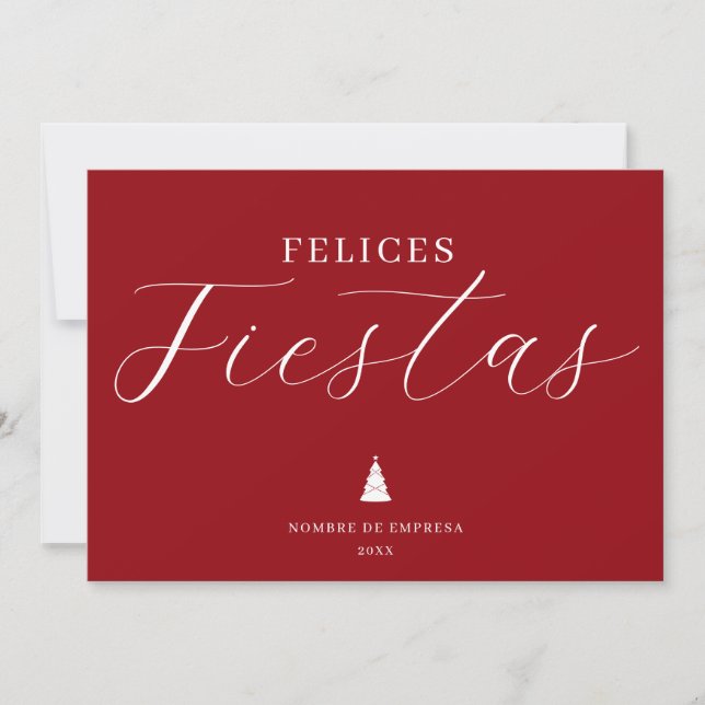 Cartes Pour Fêtes Annuelles Felices Fiestas Business Holiday Card (Devant)