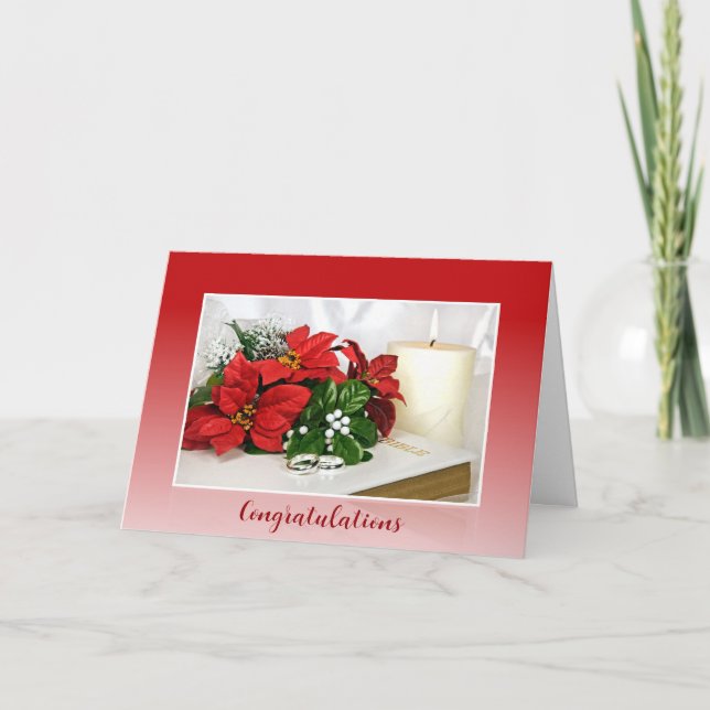 Cartes Pour Fêtes Annuelles Félicitations au Mariage de Noël (Devant)