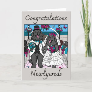 Cartes Pour Fêtes Annuelles Félicitations aux jeunes mariés (intérieur vierge)