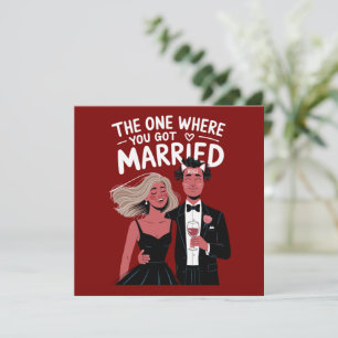 Cartes Pour Fêtes Annuelles Félicitations drôles de fiançailles de mariage 