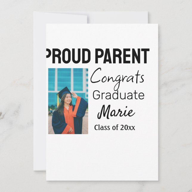 Cartes Pour Fêtes Annuelles Félicitations graduation ajouter le nom année text (Devant)