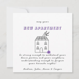 Cartes Pour Fêtes Annuelles Félicitations MINIMALISTES Sur Votre Nouveau Appar