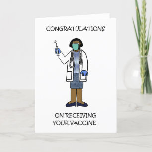 Cartes Pour Fêtes Annuelles Félicitations pour avoir reçu le vaccin contre le