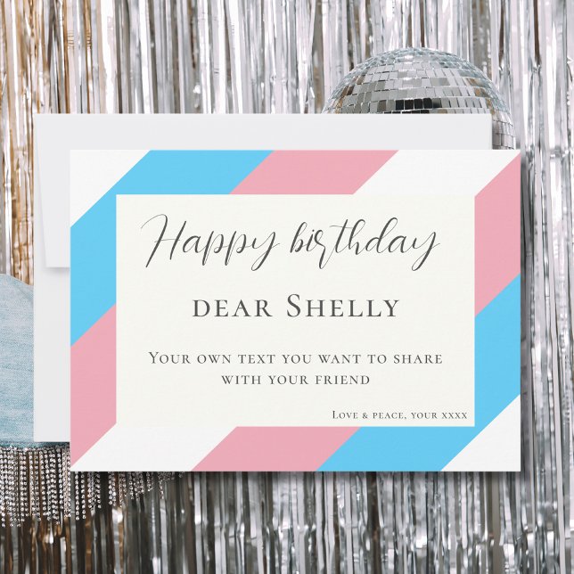 Cartes Pour Fêtes Annuelles Félicitations pour l'anniversaire transgenre Noël (Créateur téléchargé)