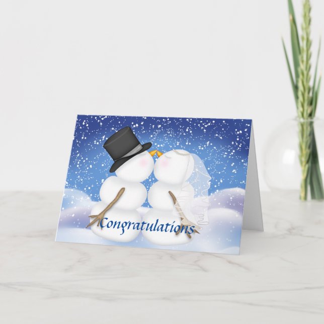 Cartes Pour Fêtes Annuelles Félicitations pour votre mariage d'hiver (Devant)