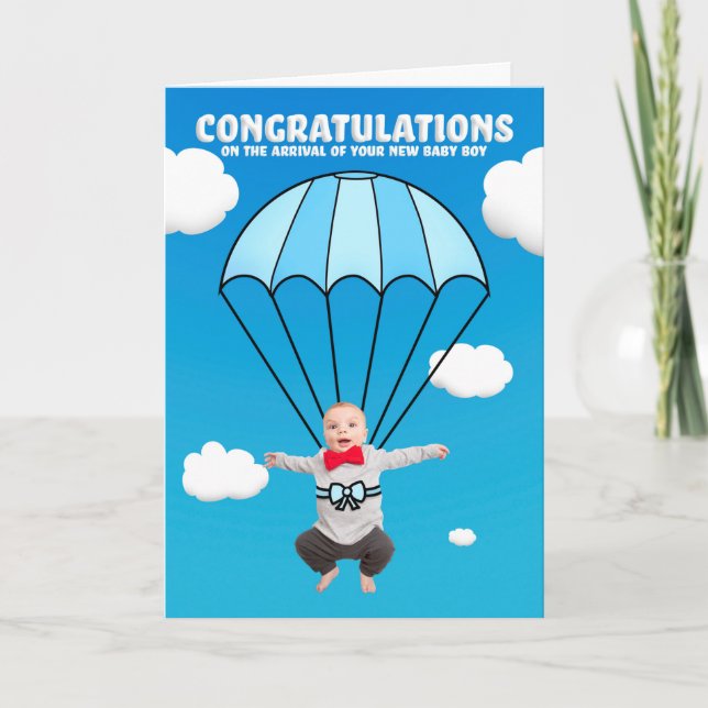 Cartes Pour Fêtes Annuelles Félicitations pour votre nouveau bébé garçon (Devant)