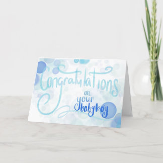 Cartes Pour Fêtes Annuelles Félicitations pour votre petit garçon