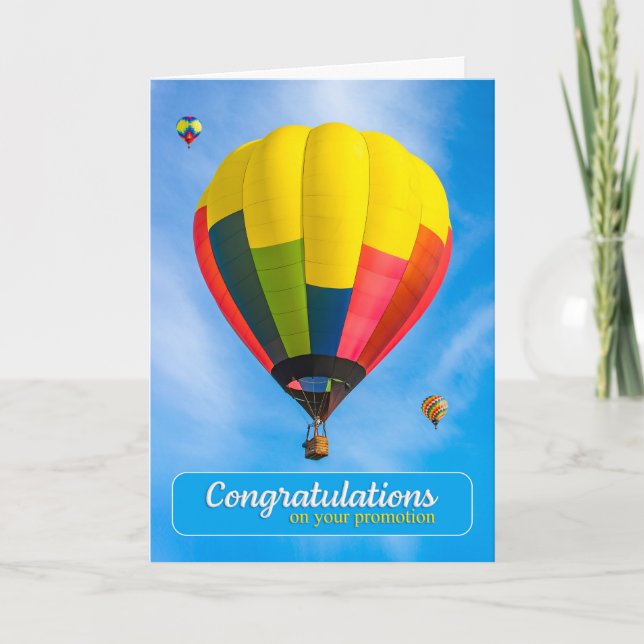 Cartes Pour Fêtes Annuelles Félicitations pour votre promotion Hot Air Ballons (Devant)