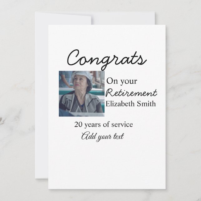 Cartes Pour Fêtes Annuelles Félicitations pour votre retraite ajouter le nom d (Devant)