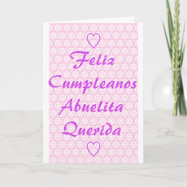 Cartes Pour Fêtes Annuelles Feliz Cumpleanos Abuelita Querida (Devant)