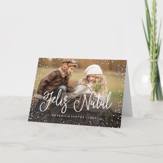 Cartes Pour Fêtes Annuelles Feliz | natal Cartão de Natal (Devant)
