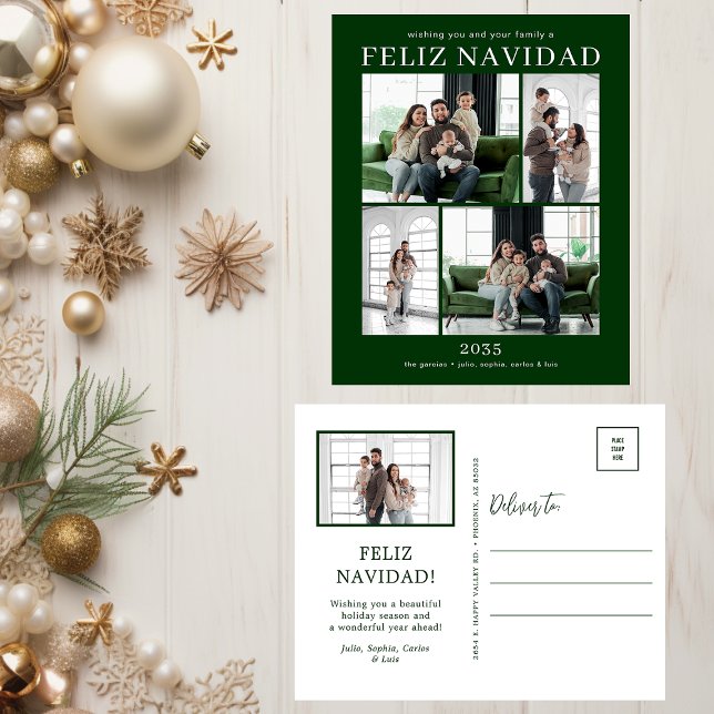 Cartes Pour Fêtes Annuelles Feliz Navidad 5 Photo (Créateur téléchargé)