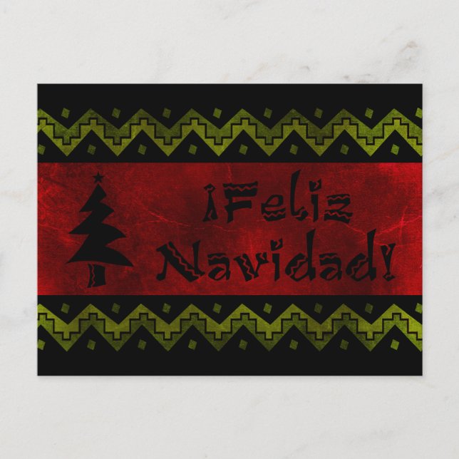 Cartes Pour Fêtes Annuelles Feliz Navidad arriba (Devant)