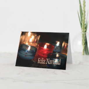 Cartes Pour Fêtes Annuelles Feliz Navidad Brûler des bougies Noël