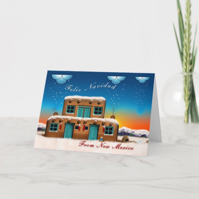 Cartes Pour Fêtes Annuelles Feliz Navidad de nanomètre (Devant)