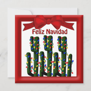 Cartes Pour Fêtes Annuelles Feliz Navidad Desert Christmas Cactus Salutation