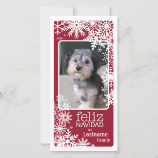 Cartes Pour Fêtes Annuelles Feliz Navidad - laissez-le neiger !