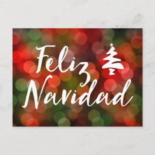 Cartes Pour Fêtes Annuelles Feliz Navidad (lumières des livres)