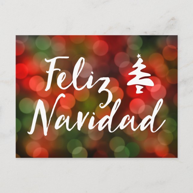 Cartes Pour Fêtes Annuelles Feliz Navidad (lumières des livres) (Devant)