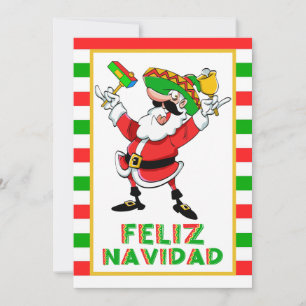 Cartes Pour Fêtes Annuelles Feliz Navidad Mexique Noël Père Noël