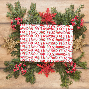 Cartes Pour Fêtes Annuelles Feliz Navidad Red Chile Pepper
