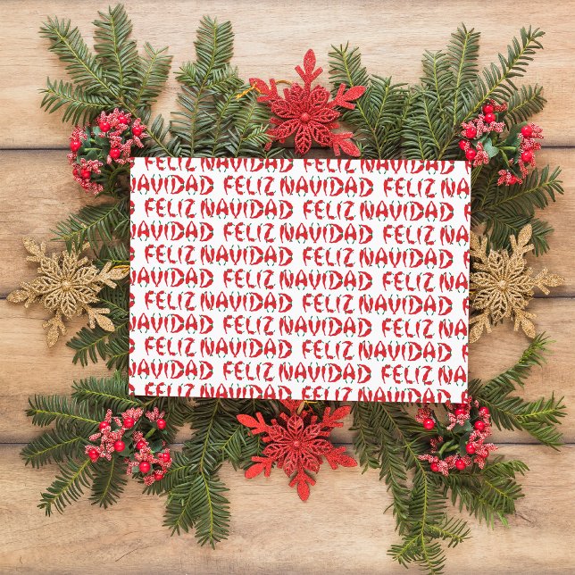 Cartes Pour Fêtes Annuelles Feliz Navidad Red Chile Pepper (Créateur téléchargé)