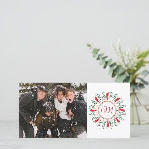 Cartes Pour Fêtes Annuelles Feliz Navidad Red Chile Pepper Photo Holiday Card