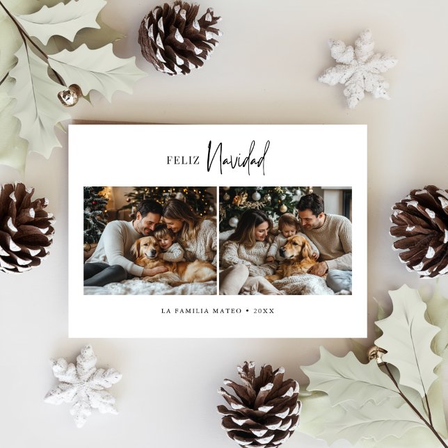 Cartes Pour Fêtes Annuelles Feliz Navidad Spanish Christmas 2 Photo (Créateur téléchargé)