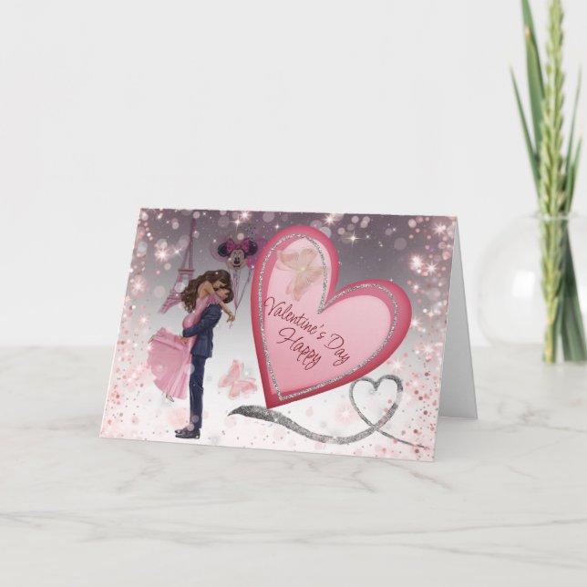 Cartes Pour Fêtes Annuelles  feliz Valentin de Torre Eiffel (Devant)