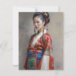 Cartes Pour Fêtes Annuelles Femme chinoise du Zhuang C